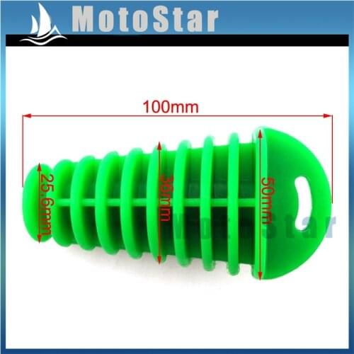 Exhaust Muffler Bung Cleaner Wash Plug For Motorcycle Motocross UTV ATV Quad 4 Wheeler Pit MX Dirt Bike Snowmobile Green