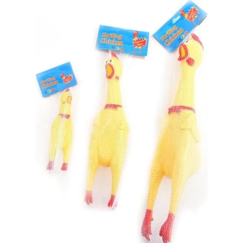 Hot Funny Sell Screaming Chicken Pets Dog Toys Squeeze Squeaky Sound Funny Toy Safety Rubber For Dogs Molar Chew Toys,S08