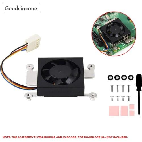 Raspberry Pi Compute Module 4 Cooling Fan, Raspberry Pi CM4 Heatsink CPU Cooling Fan Cooler with Thermal Tapes, Low Noise