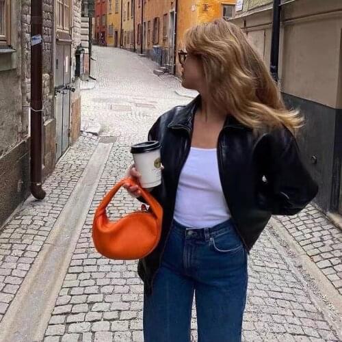 Summer new style litchi pattern portable dumpling bag simple and versatile one-shoulder armpit bag