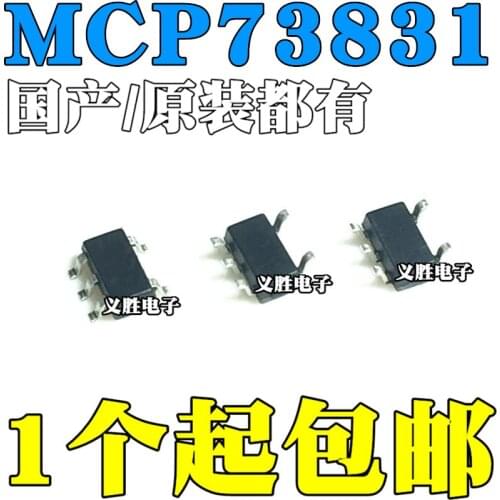 MCP73831T-2ATI/OT SOT23-5 MCP73831T-2ACI/OT MCP73831 Lithium ion/charging controller chip microcontroller, battery power managem