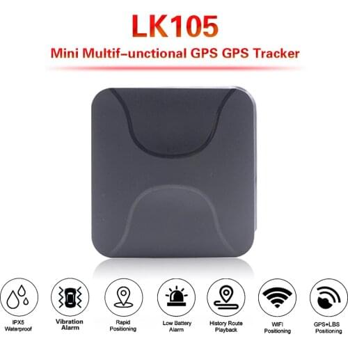 LK105 Mini GPS Tracker For Children Tracking Locator Add 1400mAh Rechargeable Battery Long Standby With Geo-fence History Route