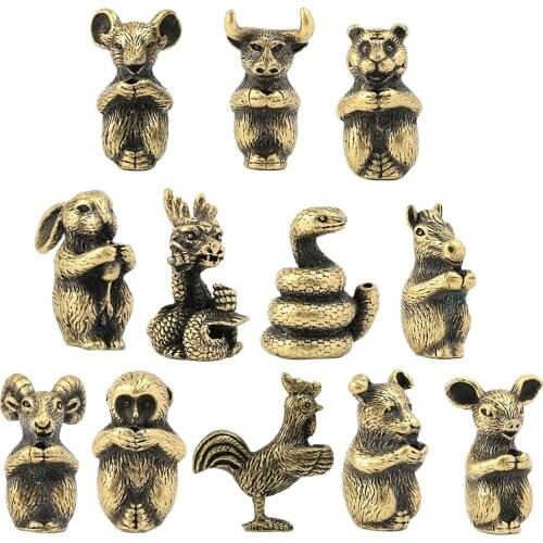 Mini Traditional Chinese Zodiac Animal Ornament Animal Statue Incense Holder for Stick Incenses Home Fengshui Decor -2x1.8x3.3cm