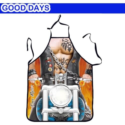 Motorcycle Riding Man Funny Apron Beautiful Creativity Gift BBQ Apron Kitchen Woman Men Funny Bar Party Apron Wedding Apron