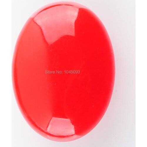 Natural Red Jades Gem Stone Oval Cabochon CAB No Hole Jewelry 30x40x8MM 1PCS QU3155