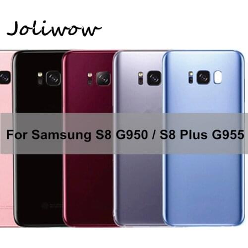 New S8 Battery Cover For Samsung Galaxy S8 G950 / S8 Plus G955 Back Glass Battery Cover Rear Door Housing Case Back Glass Cover