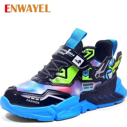 ENWAYEL Autumn PU Leather Boys Sneakers Kids Shoes For Girls Young Children Comfortable Breathable Fashion Casual Chaussures
