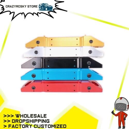 RCAWD 1PC Alloy Aluminum Front Bumper For Rc Hobby Model Car 1/10 Axial Scx10 Crawler Ax80125 90022 90035 Hopup Parts