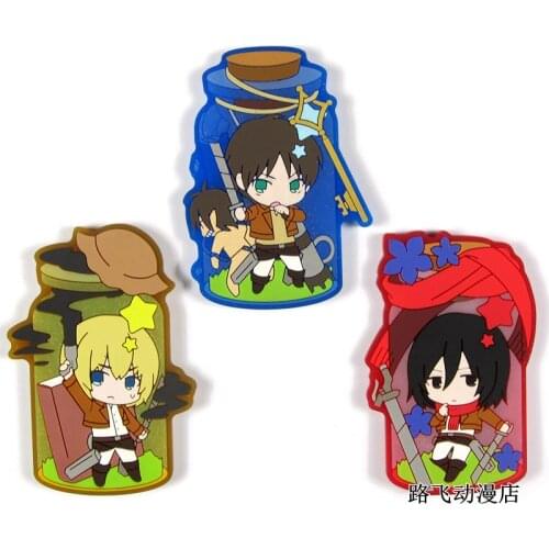 Attack on Titan Anime Krista Lenz Rivaille Eren Armin Sasha Mantra Rubber Magnet Refrigerator paste