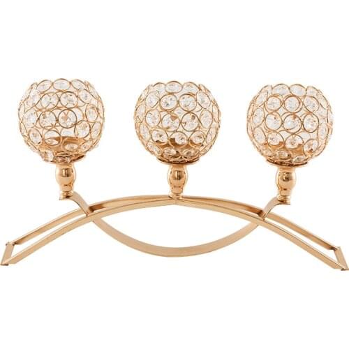 Modern Crystal Candlestick for Living Room Wedding Fashion Table Decoration Candle Holdle