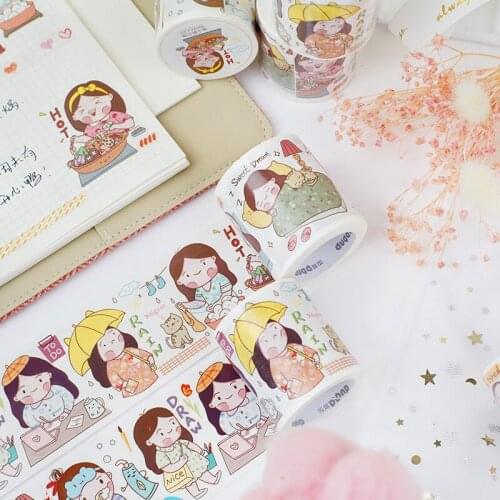 Special ink Girls Funny Life Series Daily Life/Sweet food/Expression Decorative Washi Tape DIY Scrapbooking Masking Tape