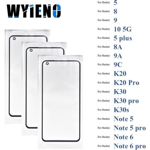 Black Digitizer LCD Sensor Glass For Xiaomi Redmi 10 5 8 8A 9 9A 9C K20 K30 K30s Touch Screen Glass lens Panel + With OCA Film