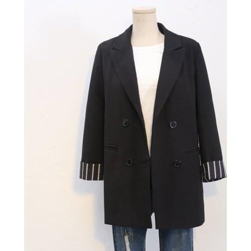 2021 Spring Autumn Small Suit Blazers Women Long Slim Blazer Jacket Female Black Casual Blazers Woman Korean Small Suits Tops