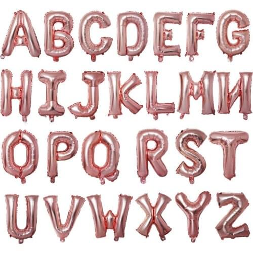 32 inch rose gold letter balloon holiday commemorative birthday party wedding date decoration aluminum foil balloon
