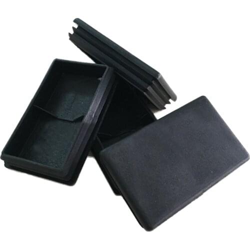 1/2/5/10pcs 45x75mmRectangle Plastic Black Blanking End Cap Caps Tube Pipe Inserts Plug Steel Leg Bung