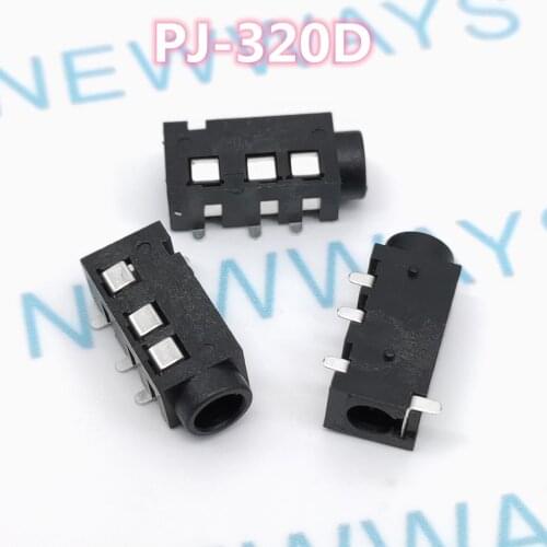 10Pcs Pj-320-D Headphone Female Socket Headphone Audio Jack Port 3+1Pin Left Three Right One 3.5Mm