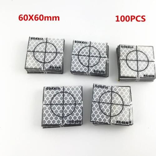100pcs New Sokkia Reflector Sheet 60X60MM Reflective Target For Total Station 1 order