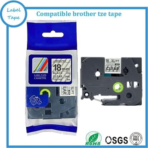 18mm 3/4'' tz tze label tape tz141 Tze-141 Tze141 tz141 tze 141 for P-touch label printer label maker ribbon tape cartridge tape
