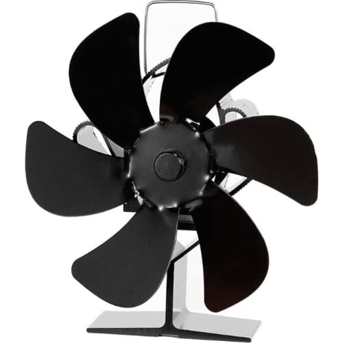 6 Blades Heat Powered Stove Fan Log Wood Burner Ecofan Quiet Fireplace Fan Fuel