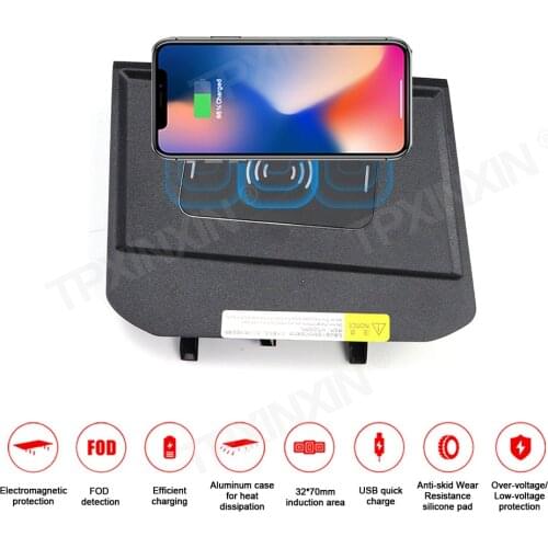 QI Car wireless charger for Peugeot 4008/5008 2016-2018 Intelligent Infrared Fast Sensitive Charging Phone Holder