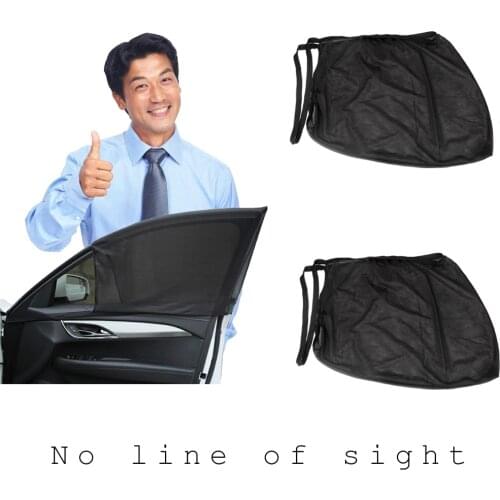 LEEPEE Car Sun Shade For Front Side Window Car Curtains Window Sun Shade Interior Accessories 2Pcs UV Protection Mesh Cover