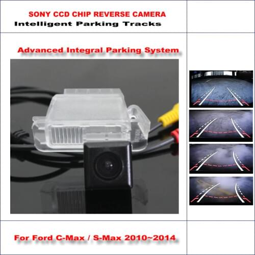 Car Rear Camera For Ford C/S-Max / Mondeo 2009-2012 Backup Reverse NTSC RCA AUX HD SONY Intelligent Parking Tracks CAM