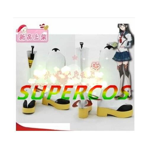 Free Shipping! KanColle Kantai Collection Oyodo Cosplay Shoes Boots Professional Handmade!Perfect custom for you