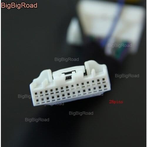 BigBigRoad For Mazda 2 Mazda2 Demio DJ 2014 2015 2016 2017 Car Adapter Connector Wire Cable Rear View backup Camera