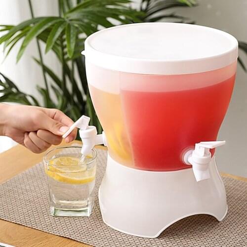 Cool Water Dispenser with Faucet Leakproof Ice Water Infuser Home Bar Drink Dispenser PP Kettle Home Drink Dispenser Drink Dispe