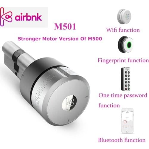 AIRBNK M501 Tuya Zigbee Smart Lock Cylinder Fingerprint Bluetooth Door Lock Smartlife WIFI Door Lock M500 Upgrade Version