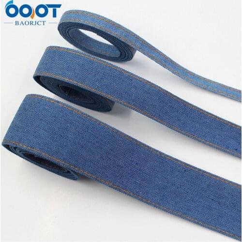 5yards 3/8''1''1-1/2" double-sided jumper denim fabric tape crafts bow cap accessories and decorations DIY materials L-20513-371