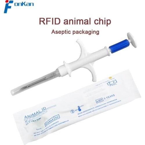 FONKAN RFID Animal Chip Glass Tube EM4305 Implanted Syringe Pet Identification Electronic Tag 134.2K