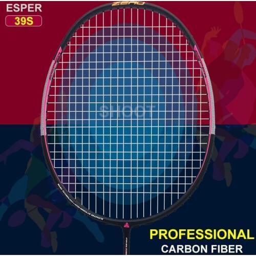 ESPER Badminton Racket High Quality Super Light Carbon Fiber 4U High Tension 35lbs Badminton Racquets With String and Gifts