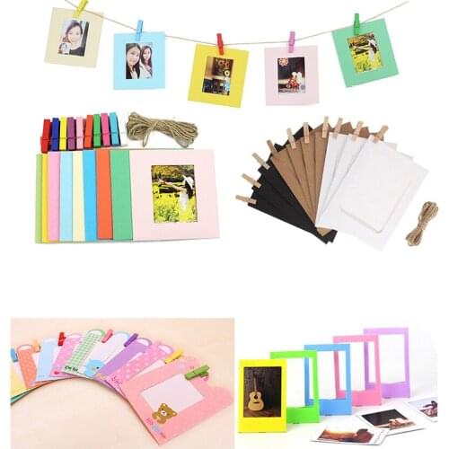 For Film Cameras DIY Kraft Paper Photo Album 3inch Wall Hanging Photo Frame for Pictures Home Decoration Wedding Photo Frame