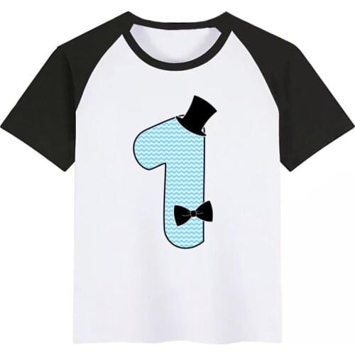 Happy Birthday Number Gentleman Summer Style Funny Cute Girl Tops Fashion Streetwear Harajuku Boy Tshirt Street Kid T Shirt
