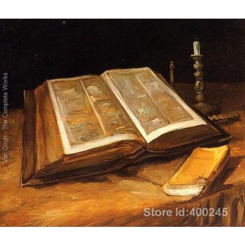 Best Art Reproduction Still Life With Bible Vincent Van Gogh Painting for sale hand painted High quality