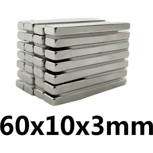 5-100pcs 60x10x3 Quadrate sheet Magnet 60mm*10mm Powerful Strip Magnets 60*10*3mm Strong Neodymium Magnets