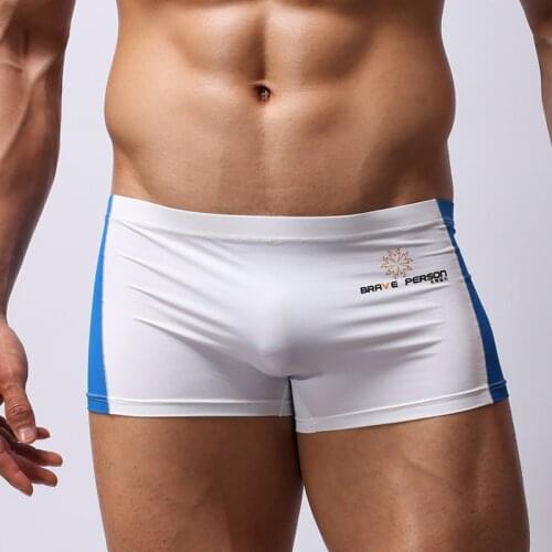 Mens Sexy Boxer Shorts Swimwear Running Boxer Shorts Beach Underwear Trunk Underpants Swim Quick-drying Swimwear Homewear