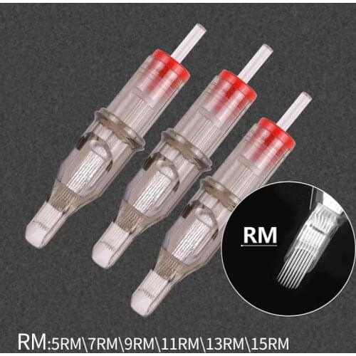 10Pcs Disposable Eyebrow Needle Dr.Pen Micro Nano Needles Tattoo Needles Cartridge Tattoo Machine 5RM/7RM/9RM/11RM/13RM/15RM