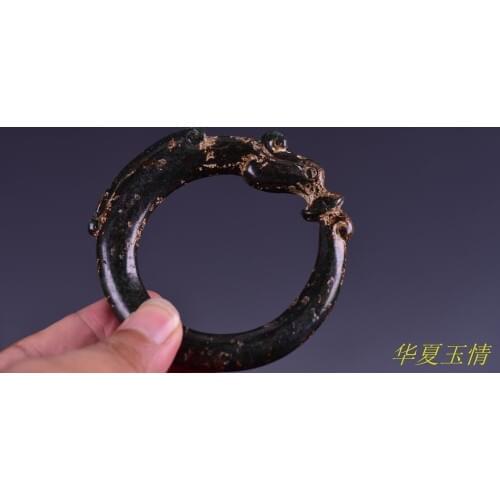 Rare Old HanDynasty HeTian Jade dragon statue,Jade pendant,hand carving crafts,best collection&adornment,free shipping