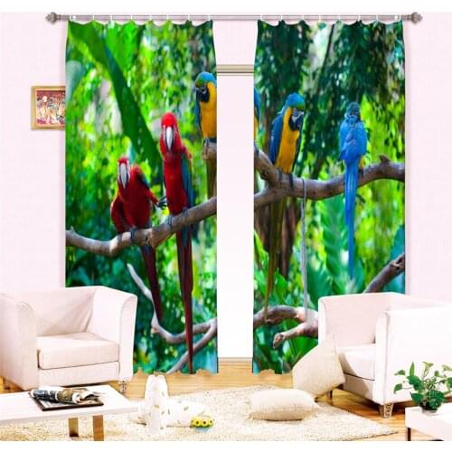 Customized Animal Luxury 3D Blackout Window Curtain Drapes For Living room Bed room Hotel Wall Tapestry Cortinas