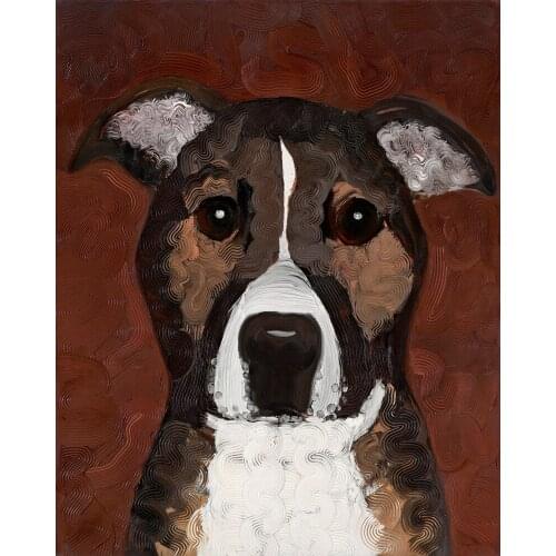 Modern Chinese artist painting scenery landscape picture mural prints on canvas animals cartoon picture cute dog home decoration