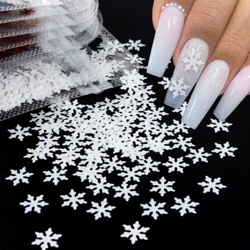 Ultra-thin Mixed Winter Snowflake Shape Holo Nail Art Sequins Colorful Mermaid Glitter Flake For Nail Art Decorations RK140165
