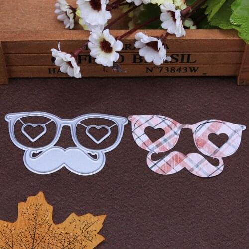 Funny Beard Glasses Metal Cutting Dies Stencils For DIY Scrapbooking Decorative Embossing Handcraft Die Cutting Template