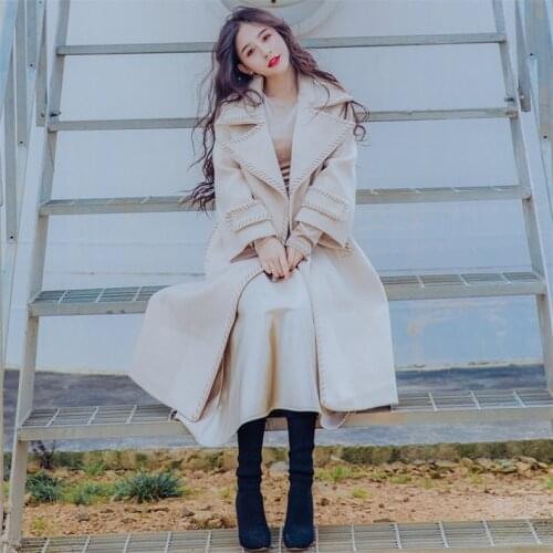 New High Quality Explosions Leisure Vintage color matching Women embroidery winter Casual dress