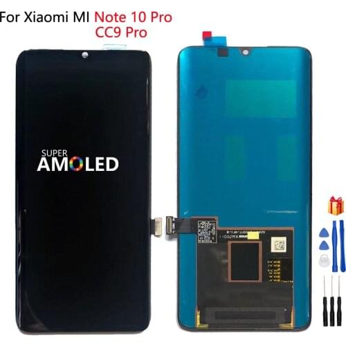 Original AMOLED For Xiaomi Mi CC9 Pro LCD Display Touch Panel Screen Digitizer For Mi Note 10 Pro Screen LCD Display