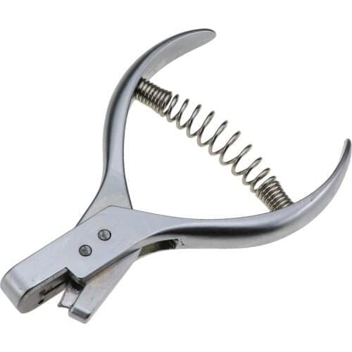 Leather Hole Metal Handheld Slot Punches Metal Plier Puncher ID Card Photo Badge Hole Label Punching Tool 15*3mm
