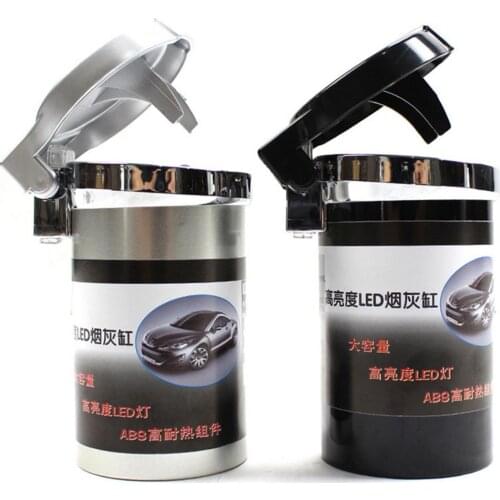 1PC Portable Auto Car Truck LED Cigarette Smoke Car Ashtray LED Light Car Smokeless Smoke Cup Holder Auto Accessories