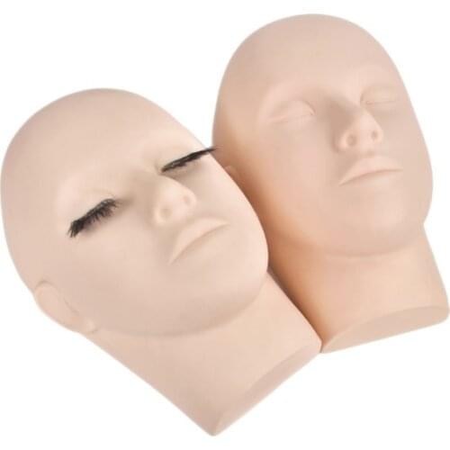 1PC Pro Training Mannequin Flat Head Model Practice Make Up Eyelash Eye Lashes Extensions Tool