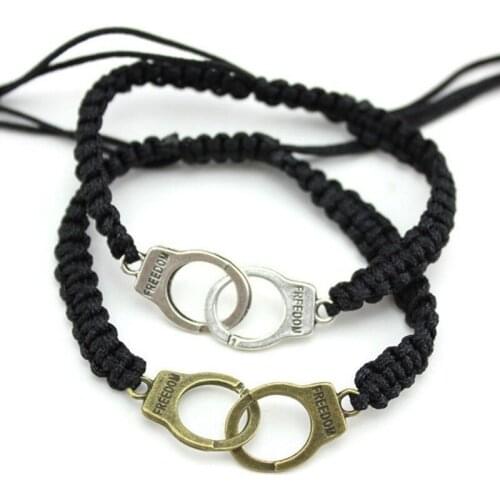 Accessories 50 degrees gray handcuffs bracelet European and American fashion hand-woven bracelet hand rope